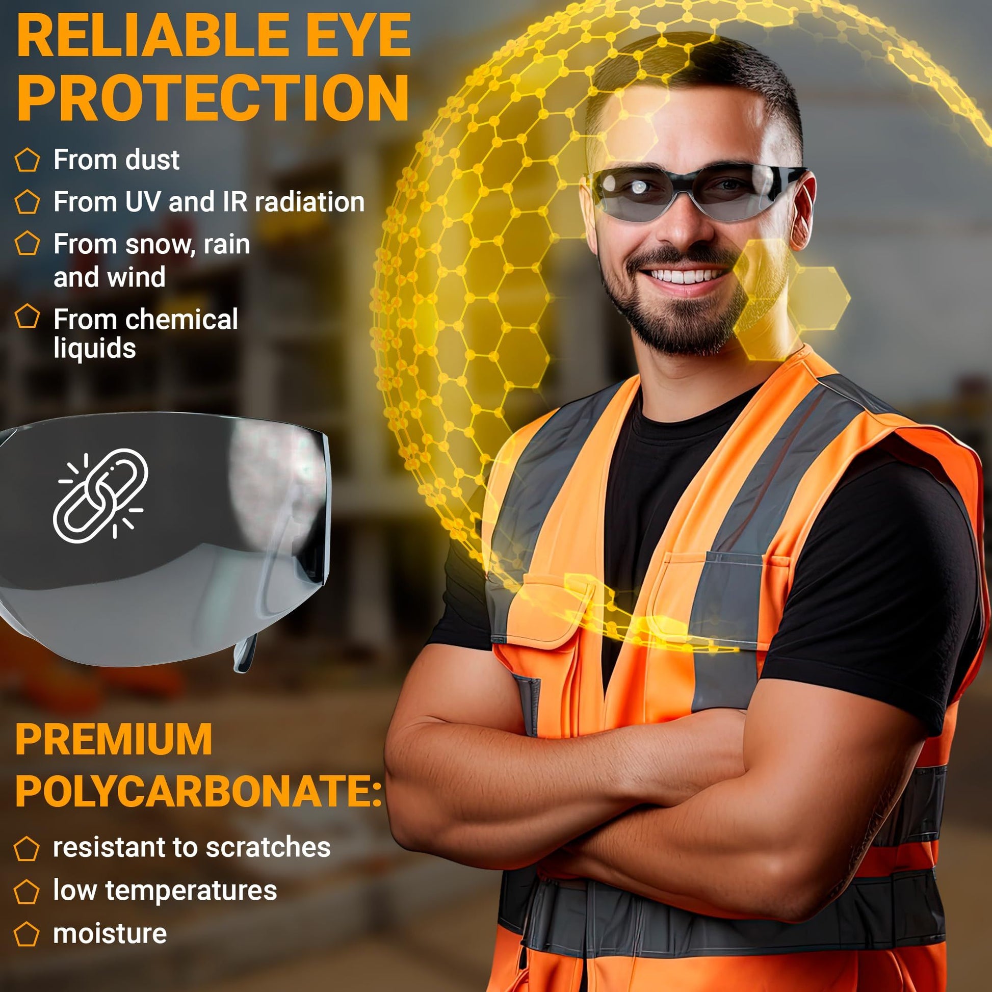 12-Pack Smoked Lens Safety Glasses – Wrap-Around, Scratch-Resistant